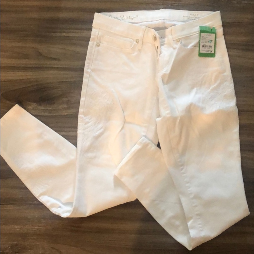 Lilly Pulitzer white crop jean size 0